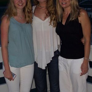 White free people tank with strappy details